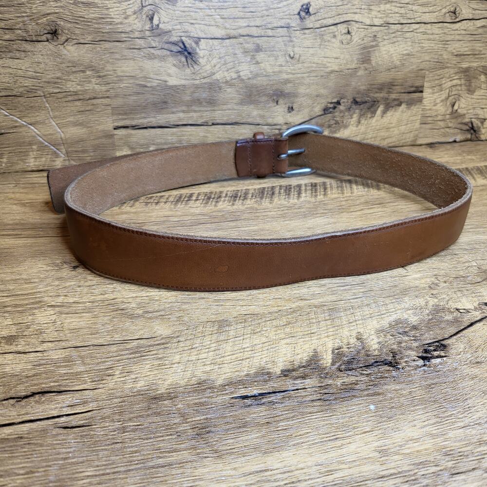 Kenneth Cole Tan brown leather adjustable belt sz 34 Mens - Picture 4 of 10